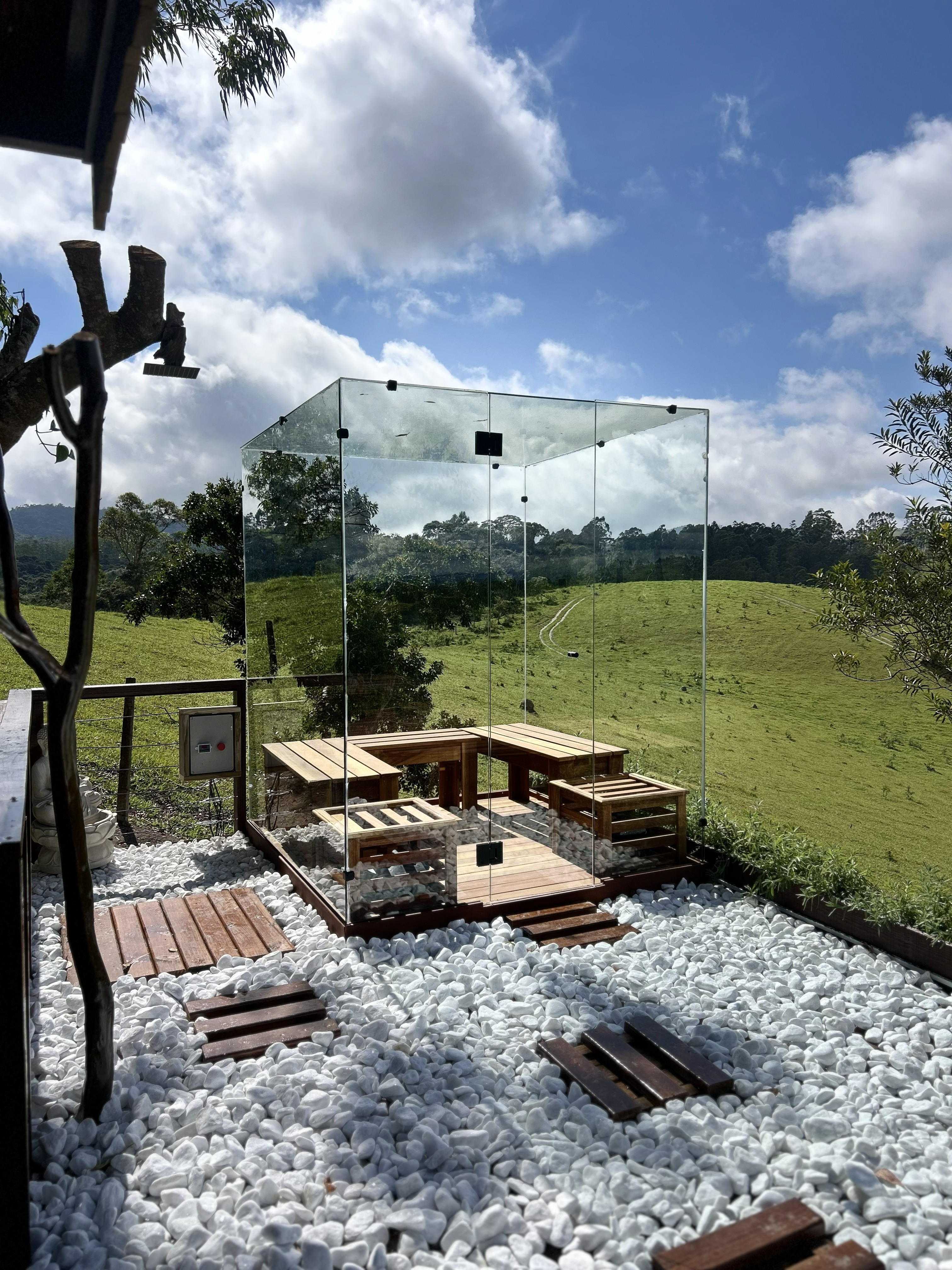 Sauna de vidro instalada — Saunas Mantiqueira